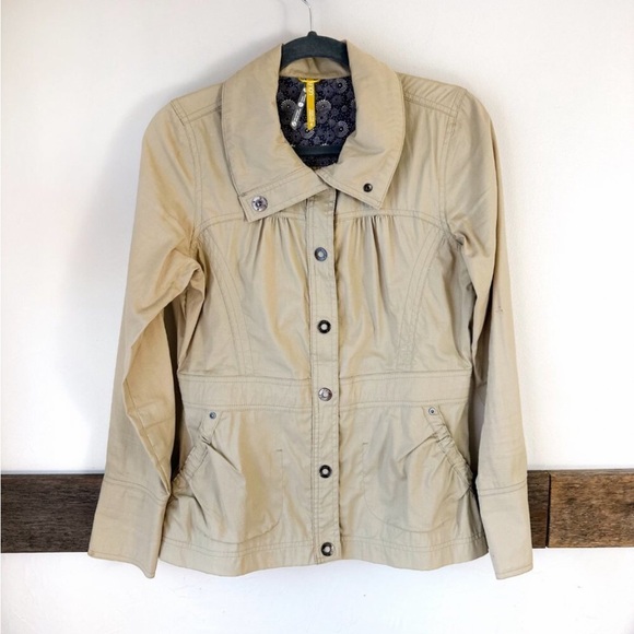 Lole Jackets & Blazers - Women’s Khaki Tan Utility Jacket with Snap Front